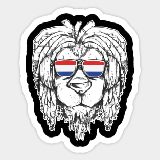 Rasta Reggae Lion Netherland Gift Rastafari Sticker